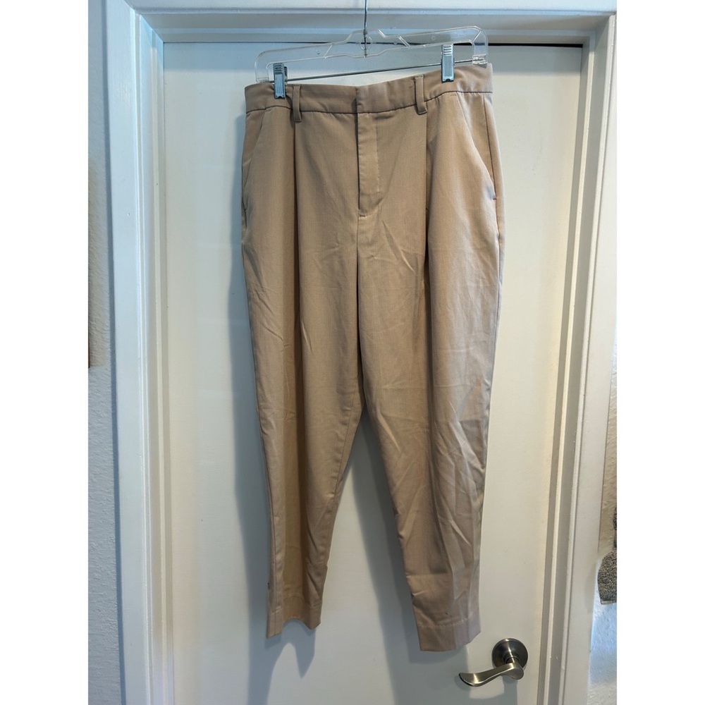 Women's Tailored High-Waist Pants in Beige